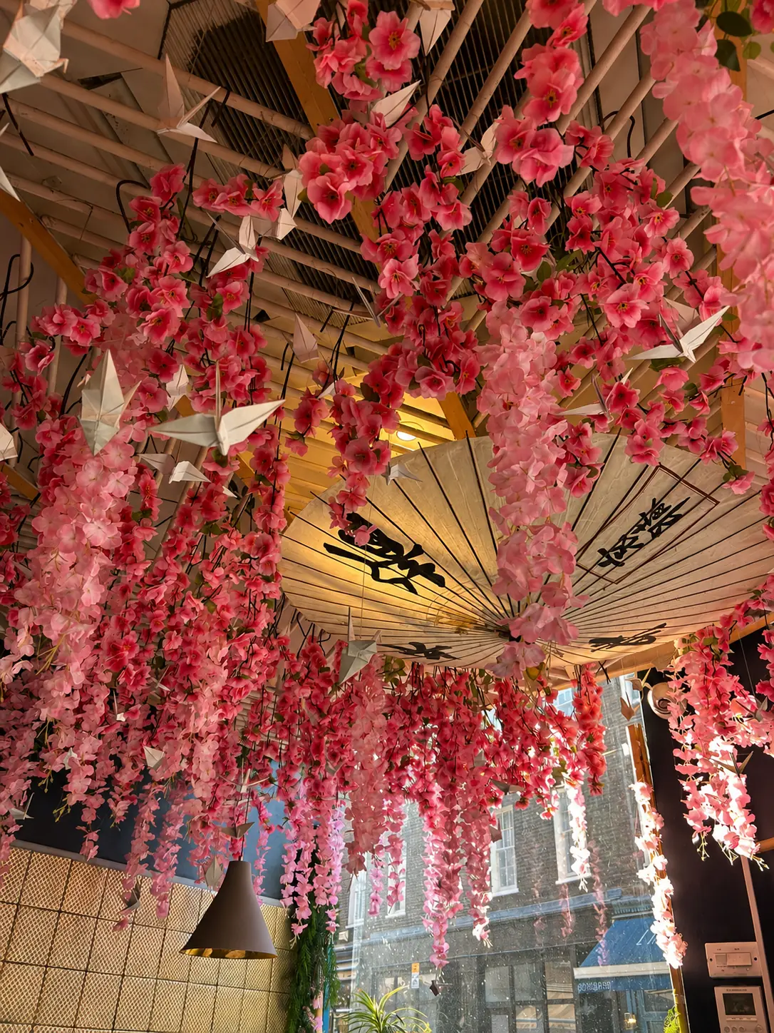 Titu pink blossom ceiling decor in london